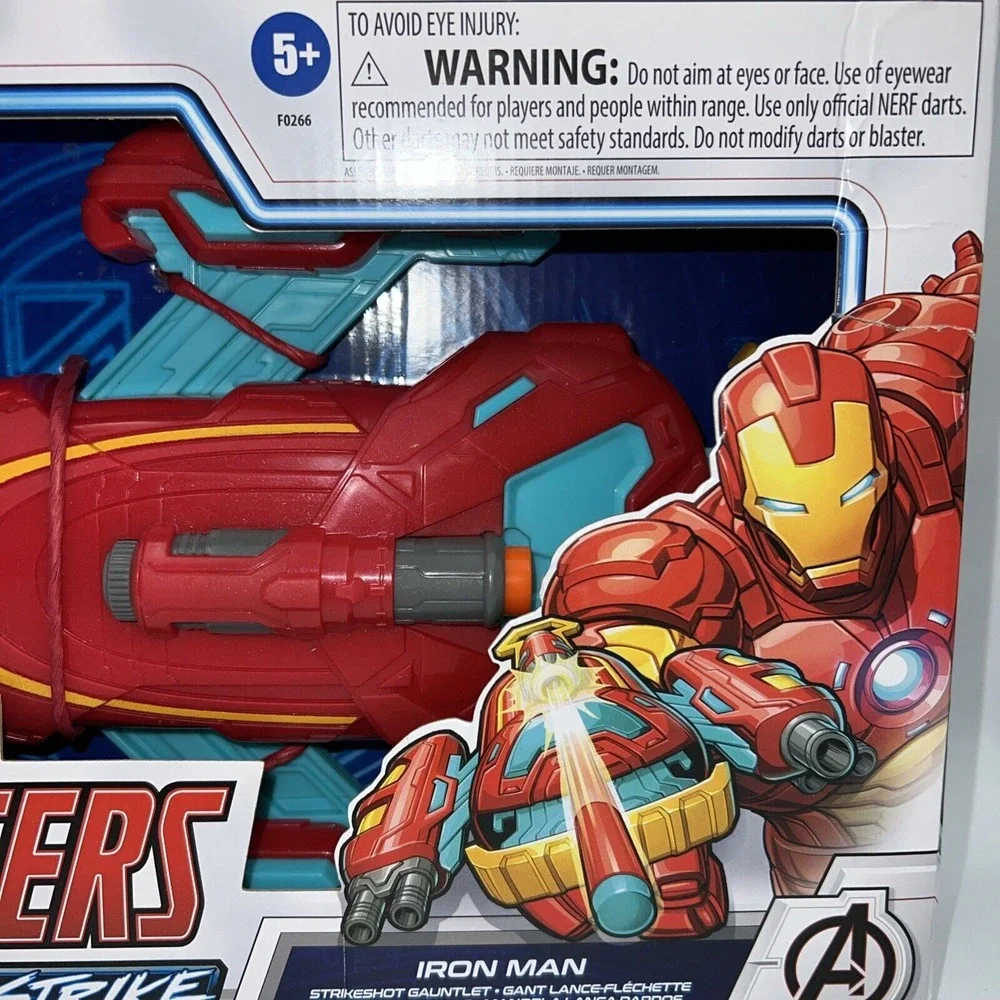 NERF Marvel Avengers Mech Strike Role Play Iron Man Strikeshot Gauntlet on Wrist